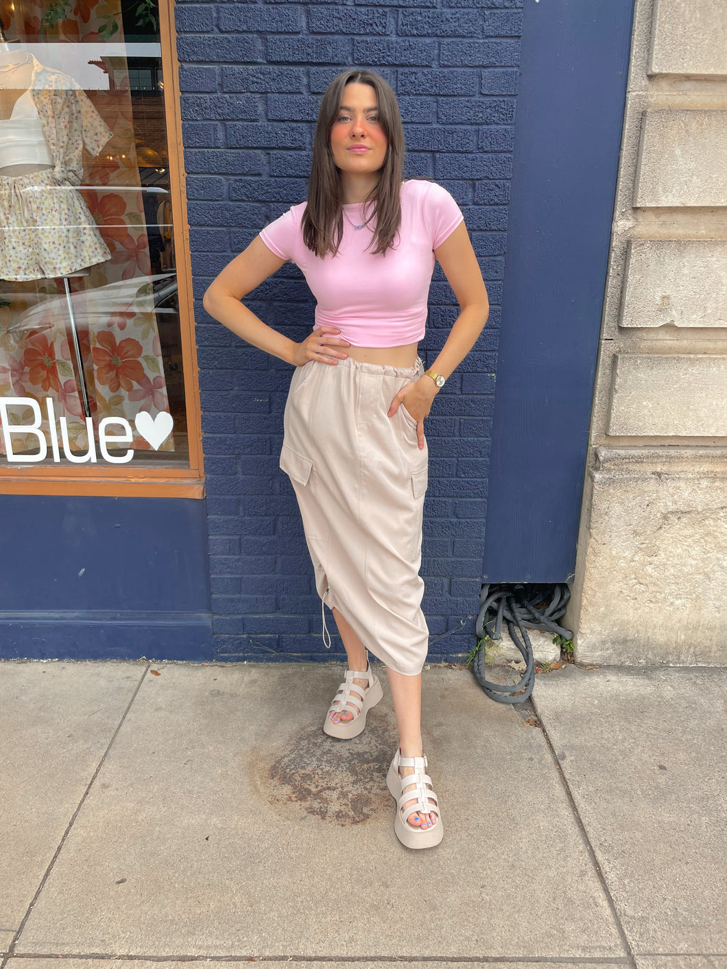 Drawstring Cargo Skirt//2 Colors