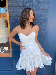 Floral Lace Mini Dress