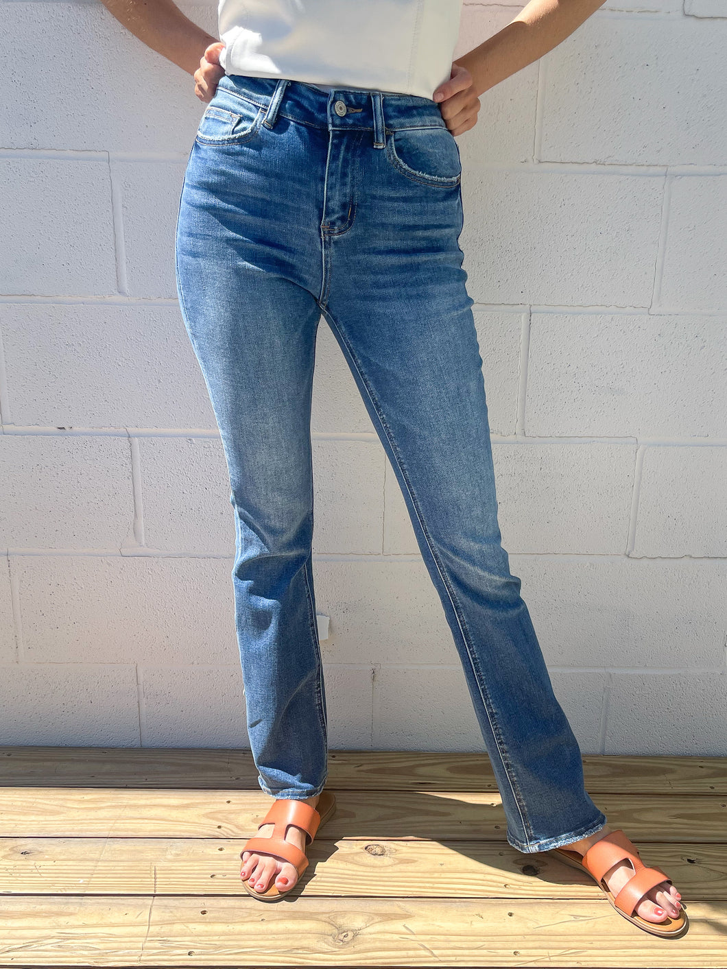 High Rise Stretch Slim Bootcut