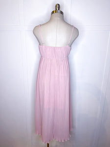 Pleated Drawstring Midi Dress