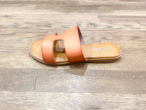 H Faux Leather Sandal