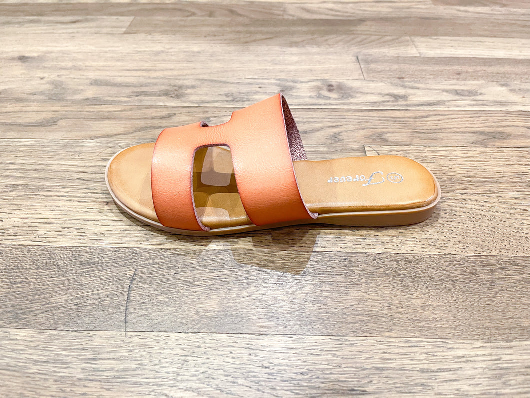 H Faux Leather Sandal