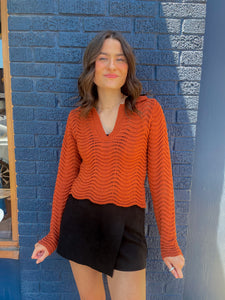 Scallop Edge Sweater