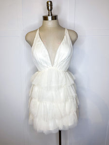 Sleeveless Layered Mesh Dress