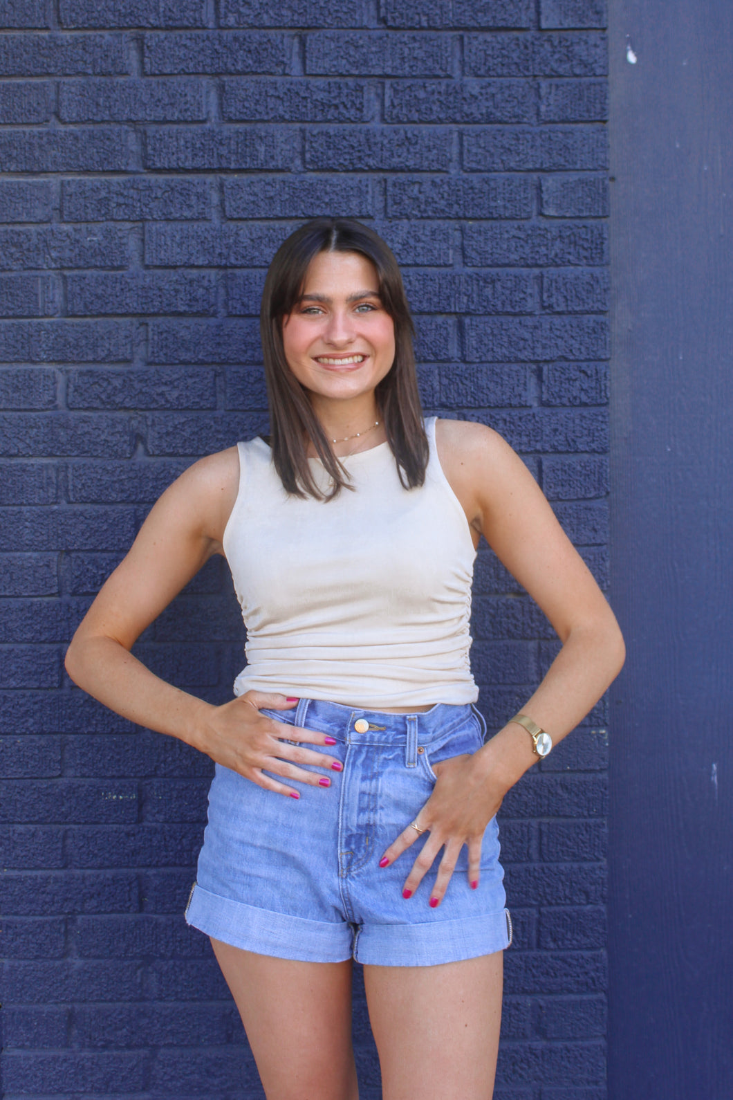 Slinky Side Ruched Crop