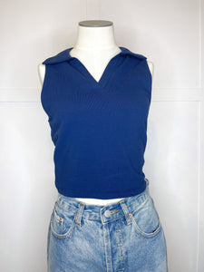 Collard V Neck Tank // 4 colors
