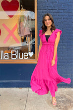 Load image into Gallery viewer, Ruffle V Maxi Dress
