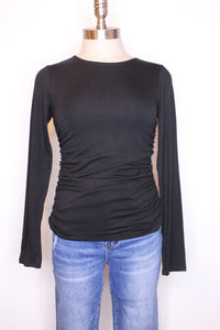 Long Sleeve Side Ruched Top