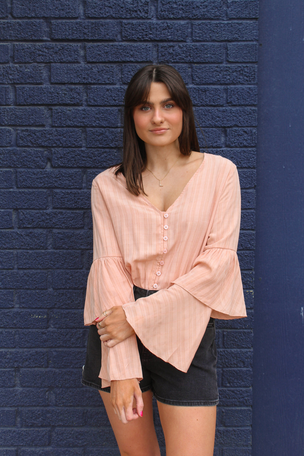 Ruffle Long Slv Bodysuit
