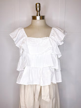 Load image into Gallery viewer, Ruffle Square Neck Crop // 3 colors
