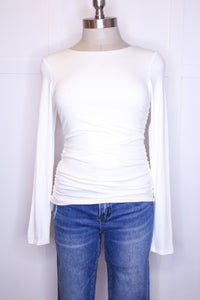 Long Sleeve Side Ruched Top