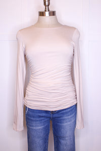 Long Sleeve Side Ruched Top