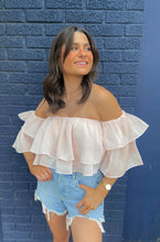 Load image into Gallery viewer, Organza Ruffle Top// 2 Colors
