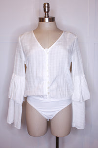Ruffle Long Slv Bodysuit